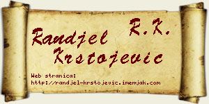 Ranđel Krstojević vizit kartica